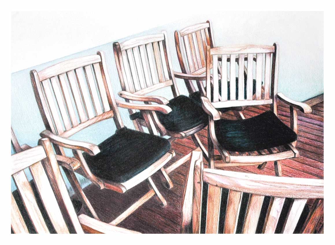 Color pencil drawing on Stonehenge