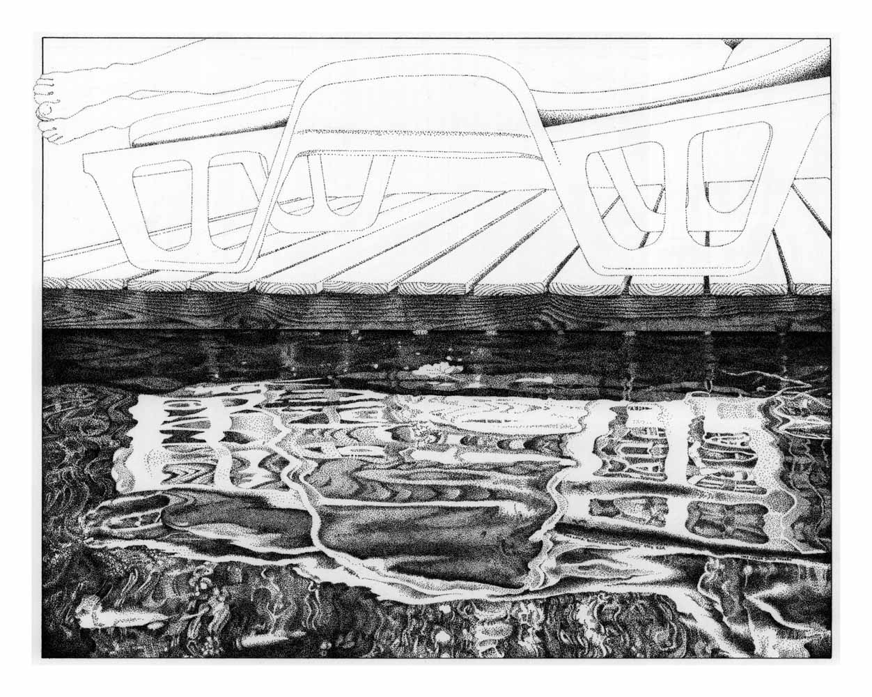 Stipple ink drawing on BFK $750