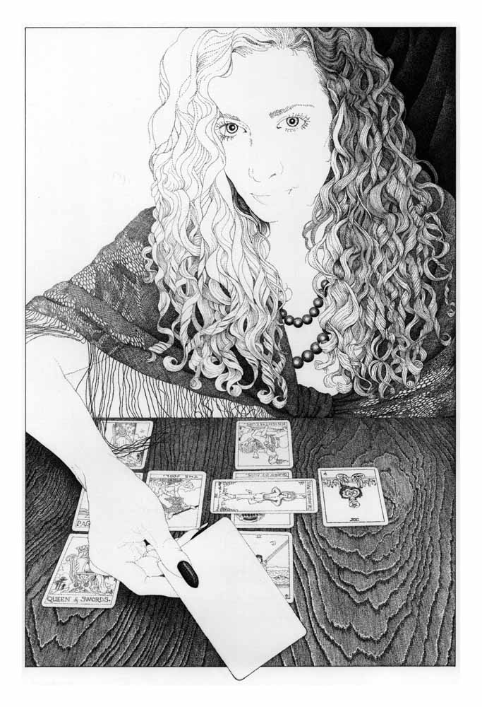 Stipple ink drawing on BFK