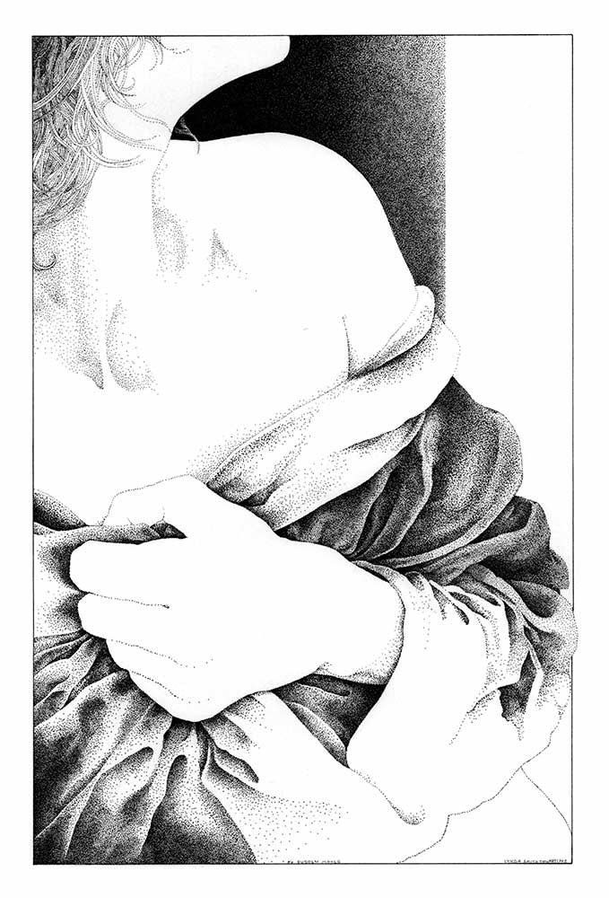 Stipple drawing, ink on BFK