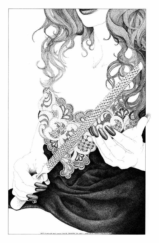 Stipple drawing, ink on BFK